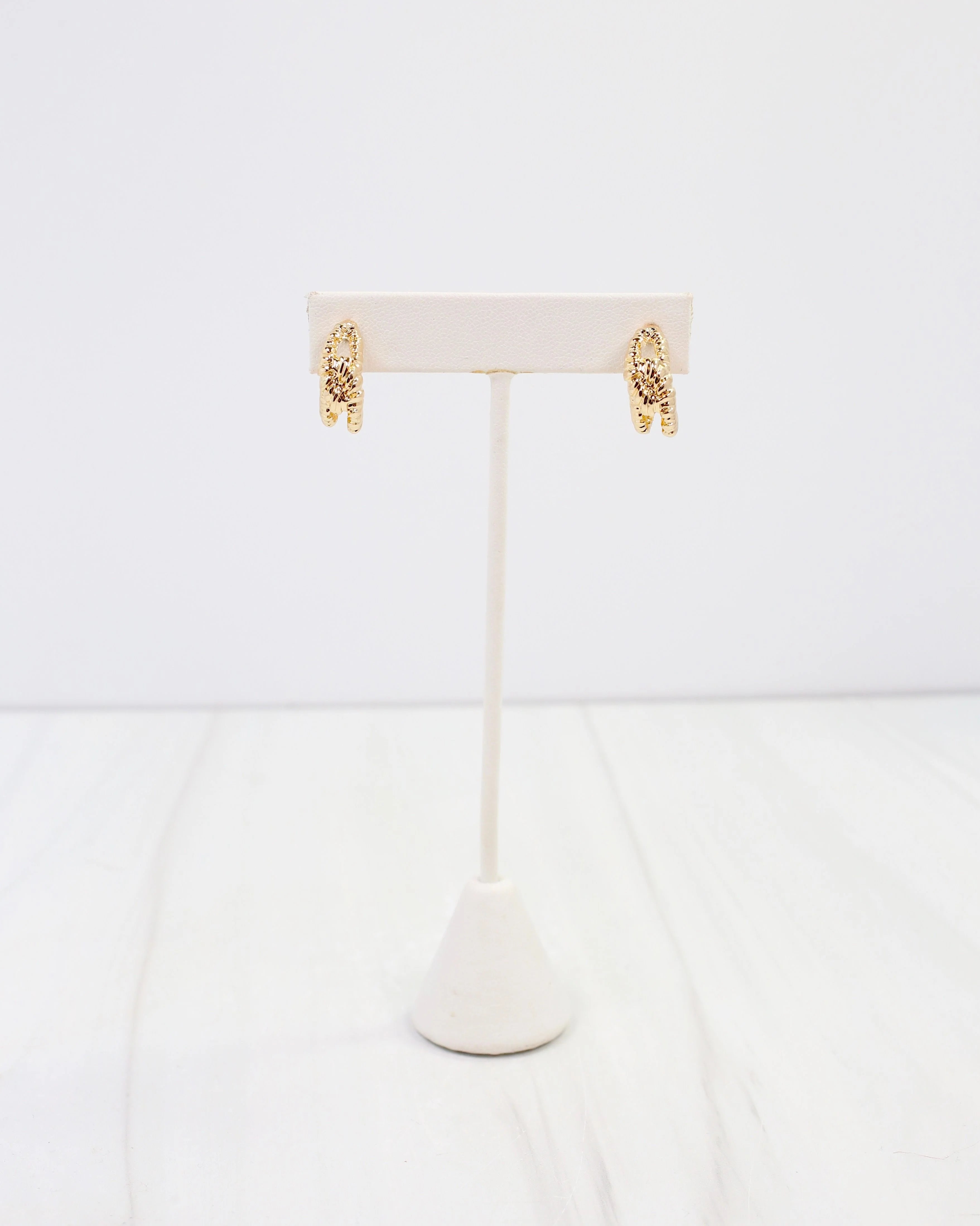 Shawnne Gold Knot Hoop Earring