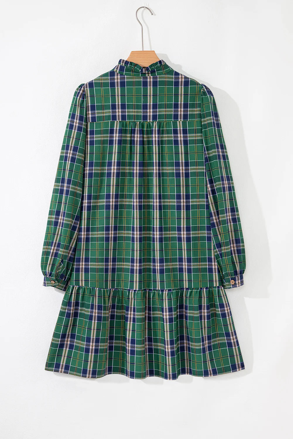 Green Plaid Frilly Dress