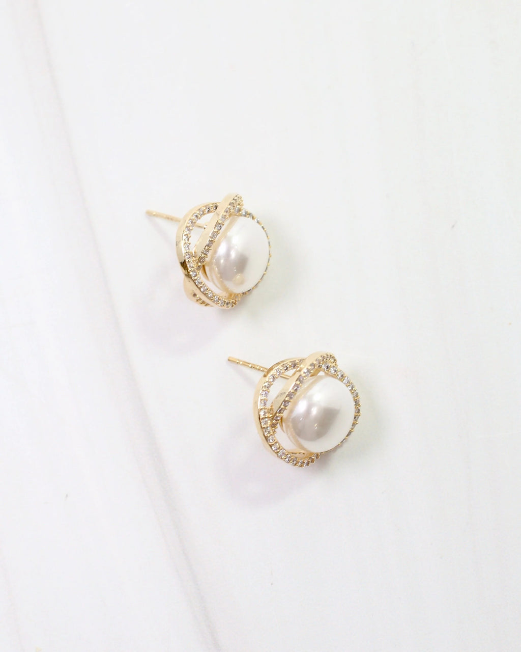 Pendleton Pear & Gold Stud Earring