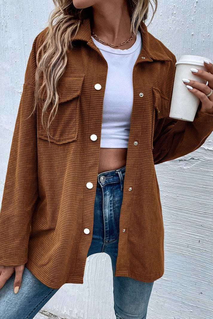 Brown Textured Jacket