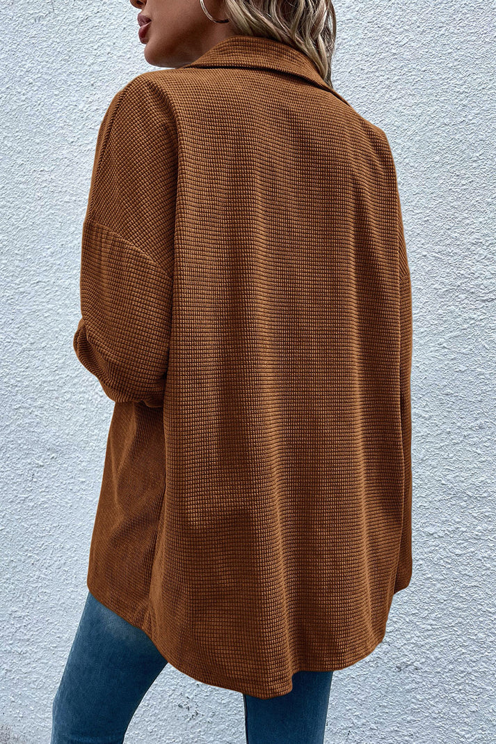 Brown Textured Jacket