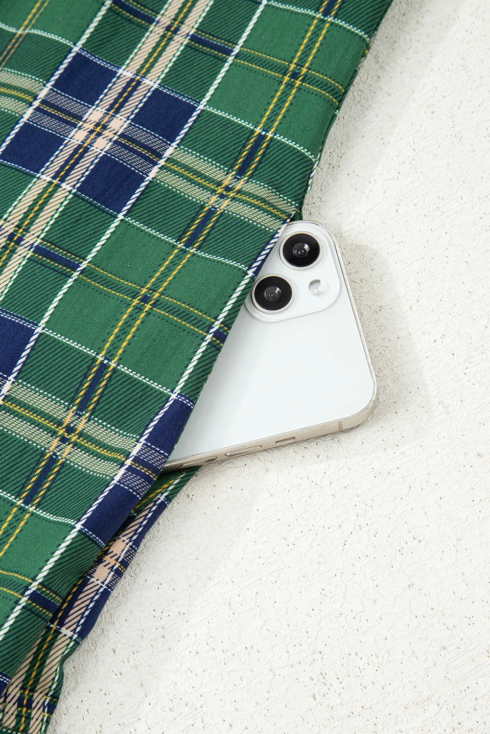 Green Plaid Frilly Dress